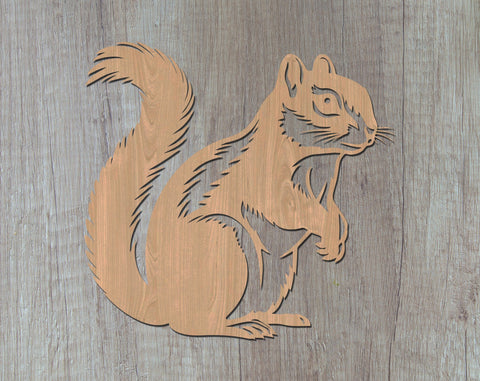 Chipmunk Laser SVG Cut File, Chipmunk Glowforge File, Chipmunk DXF, Chipmunk Wall Art SVG SVG HappyDesignStudio 
