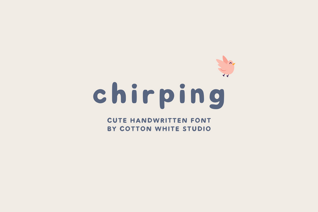 Chirping Font Cotton White Studio 