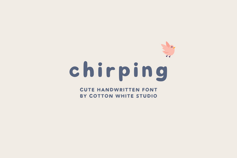 Chirping Font Cotton White Studio 