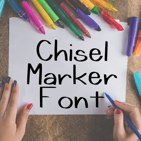 Chisel Marker Font OTF, Fonts for Crafting, Handwritten Font Font Crafting With Brenna 