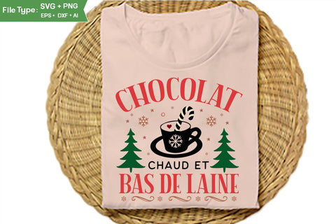 Chocolat Chaud Et Bas De Laine SVG Design, Farmhouse Christmas SVG Design, Christmas SVG Design, SVGs, Food & Drink, Print & Cut, Quotes and Sayings SVG DesignPlante 503 