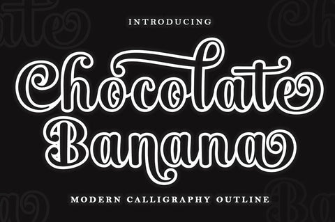 Chocolate Banana Outline Font muhammadzeky 
