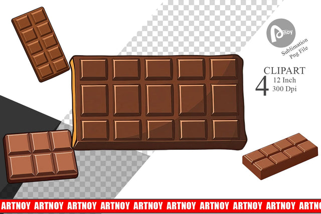 Chocolate Bar Clipart Sublimation artnoy 