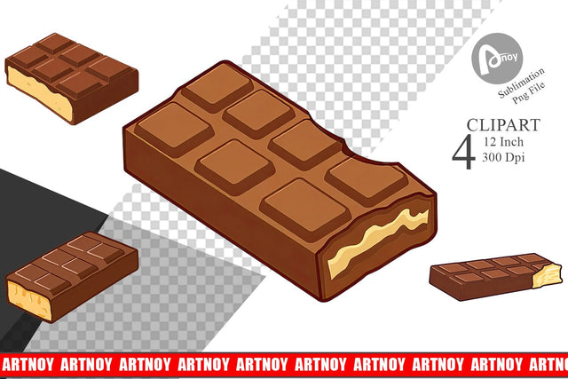 Chocolate Bar Clipart Sublimation artnoy 
