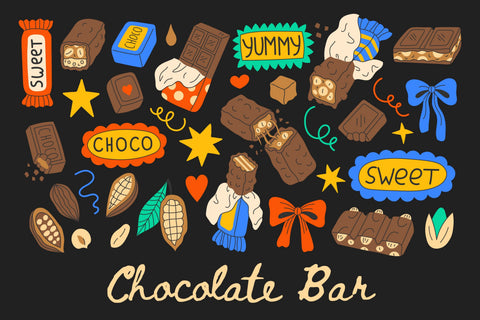 Chocolate Bar PNG Clipart Set Sublimation Rin Green 