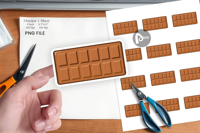 Chocolate Bar Sticker Sublimation artnoy 