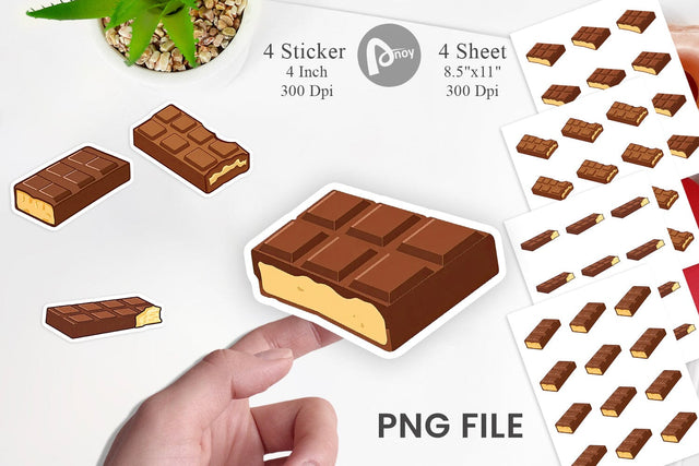 Chocolate Bar Sticker Sublimation artnoy 