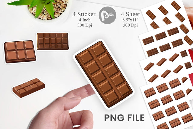 Chocolate Bar Sticker Sublimation artnoy 
