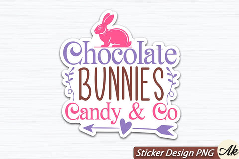 Chocolate Bunnies Candy & Co SVG And Sticker PNG Design SVG akazaddesign 