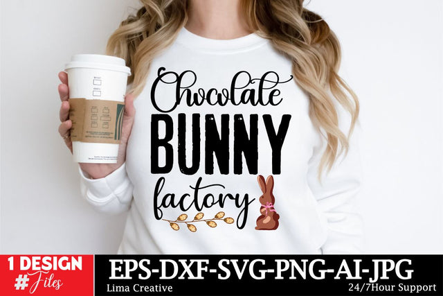 Chocolate Bunny Factory SVG Cut File SVG Insomnia Std 