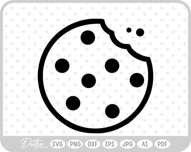 Chocolate Chip Cookie SVG DottieDigitals 