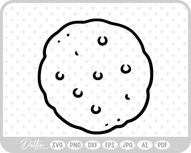 Chocolate Chip Cookie SVG DottieDigitals 