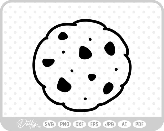 Chocolate Chip Cookie SVG DottieDigitals 