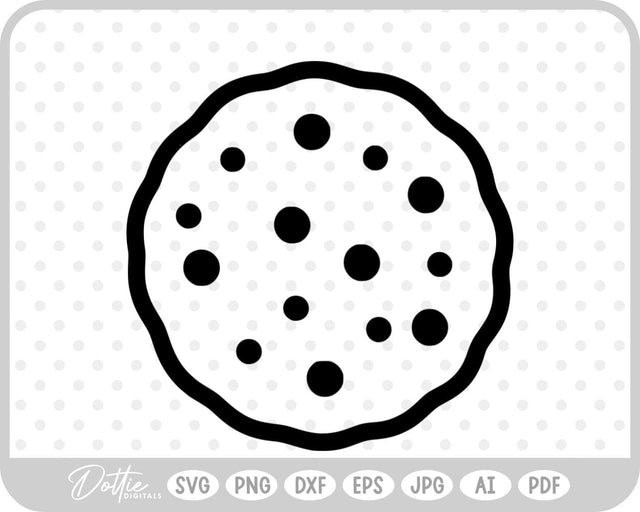 Chocolate Chip Cookie SVG DottieDigitals 