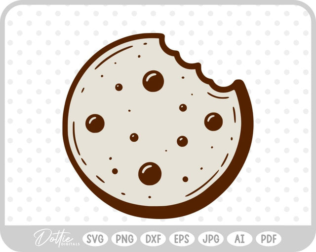 Chocolate Chip Cookie SVG DottieDigitals 