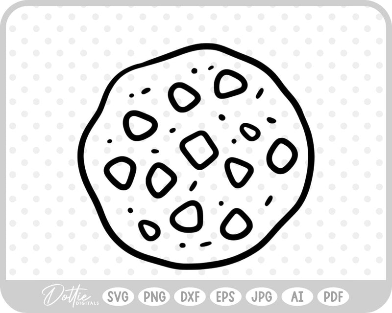 Chocolate Chip Cookie SVG DottieDigitals 