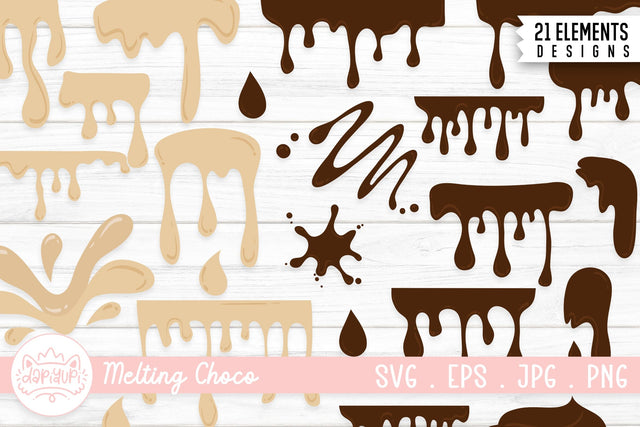 Chocolate Dripping SVG | Melting Drip Border SVG dapiyupi store 