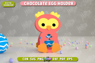 Chocolate Egg Holder | Paper Egg Holder | Dino Design | Animals Design | SVG File SVG The T Store Design 