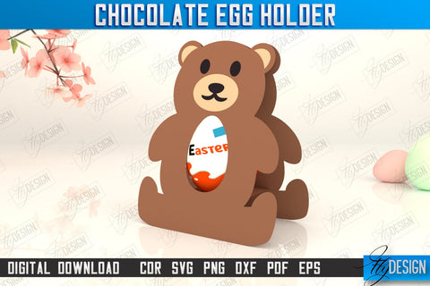 Chocolate Egg Holder | Paper Egg Holder | Easter Design | Bear Design | SVG File SVG Fly Design 