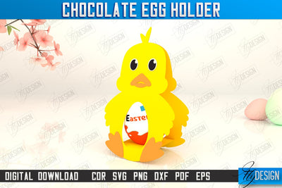 Chocolate Egg Holder | Paper Egg Holder | Easter Design | Chick Design | SVG File SVG Fly Design 
