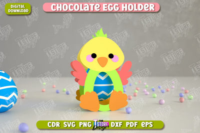 Chocolate Egg Holder | Paper Egg Holder | Easter Design | Chick Design | SVG File SVG The T Store Design 