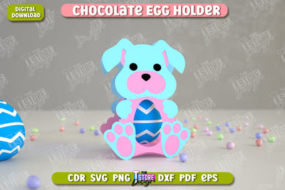 Chocolate Egg Holder | Paper Egg Holder | Easter Design | Dog Design | SVG File SVG The T Store Design 