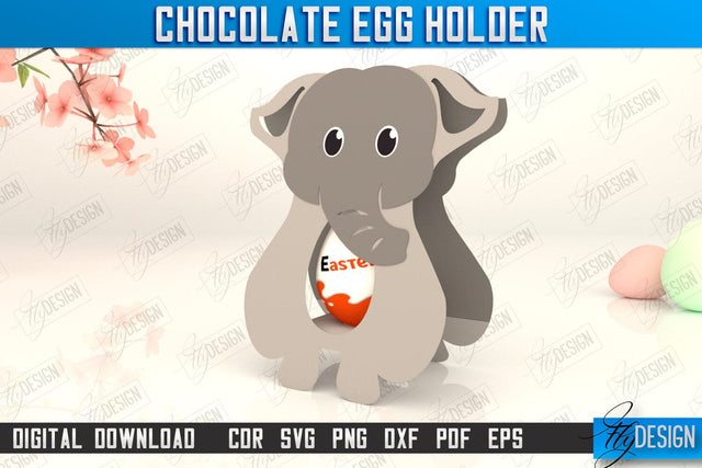 Chocolate Egg Holder | Paper Egg Holder | Easter Design | Elephant Design | SVG File SVG Fly Design 