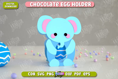 Chocolate Egg Holder | Paper Egg Holder | Easter Design | Elephant Design | SVG File SVG The T Store Design 