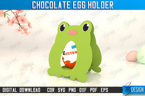 Chocolate Egg Holder | Paper Egg Holder | Easter Design | Frog Design | SVG File SVG Fly Design 