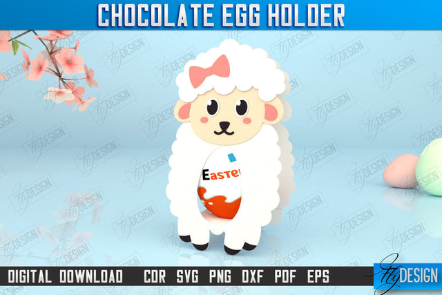 Chocolate Egg Holder | Paper Egg Holder | Easter Design | Sheep Design | SVG File SVG Fly Design 