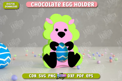 Chocolate Egg Holder | Paper Egg Holder | Easter Design | Sheep Design | SVG File SVG The T Store Design 