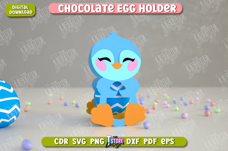 Chocolate Egg Holder | Paper Egg Holder | Penguin Design | Animals Design | SVG File SVG The T Store Design 