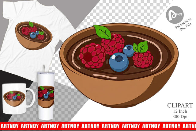 Chocolate Fondue Clipart Sublimation artnoy 