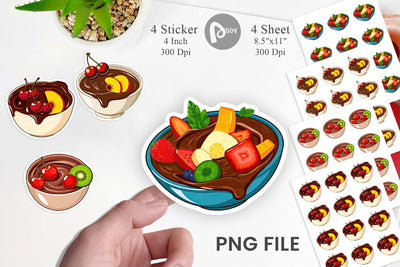 Chocolate Fondue Sticker Sublimation artnoy 