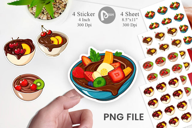 Chocolate Fondue Sticker Sublimation artnoy 