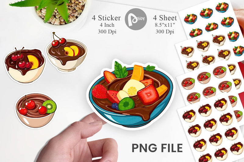 Chocolate Fondue Sticker Sublimation artnoy 