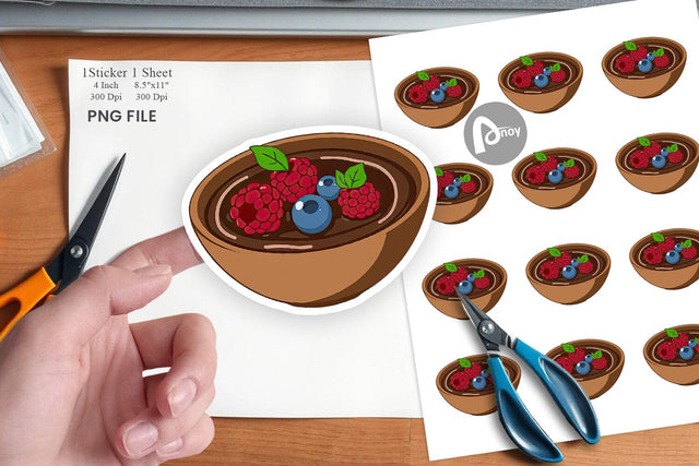 Chocolate Fondue Sticker Sublimation artnoy 