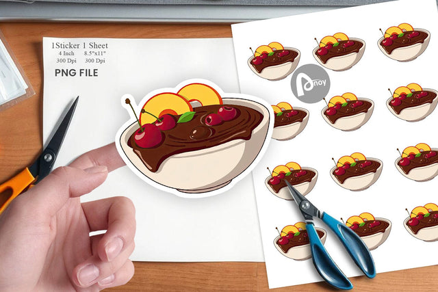 Chocolate Fondue Sticker Sublimation artnoy 