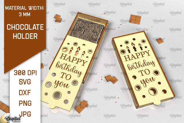 Chocolate Holder Laser Cut. Chocolate Gift Box SVG SVG Evgenyia Guschina 