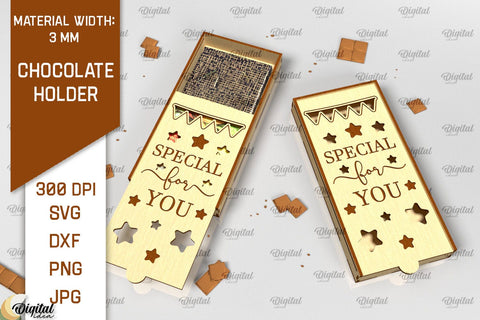 Chocolate Holders Laser Cut Bundle. Chocolate Gift Boxes SVG SVG Evgenyia Guschina 
