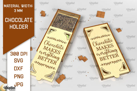 Chocolate Holders Laser Cut Bundle. Chocolate Gift Boxes SVG SVG Evgenyia Guschina 
