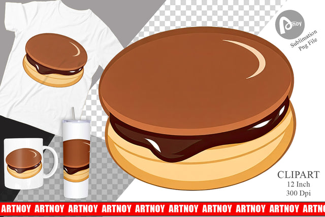 Chocolate Macaron Clipart Sublimation artnoy 