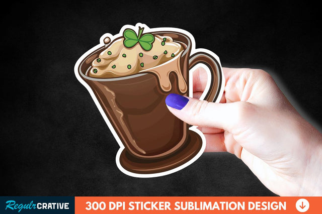 Chocolate Milk Coffee Cup Sticker Clipart Sublimation Regulrcrative 