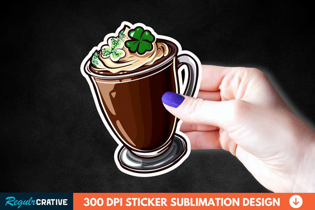 Chocolate Milk Coffee Cup Sticker Clipart Sublimation Regulrcrative 