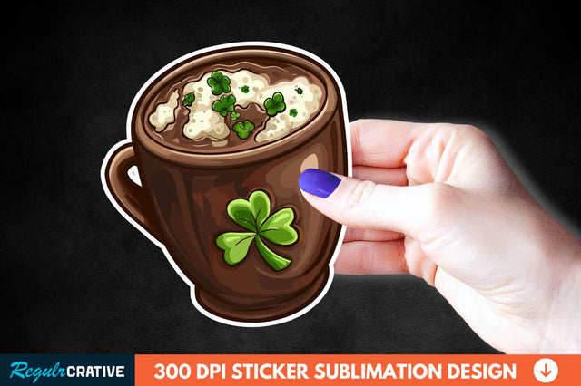 Chocolate Milk Coffee Cup Sticker Clipart Sublimation Regulrcrative 
