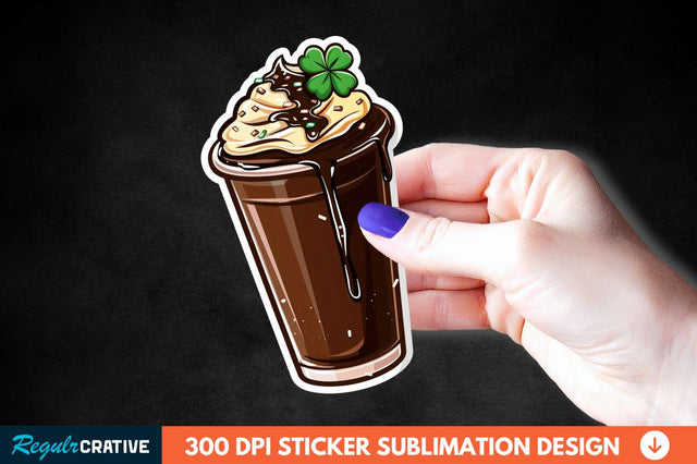 Chocolate Milk Coffee Cup Sticker Clipart Sublimation Regulrcrative 