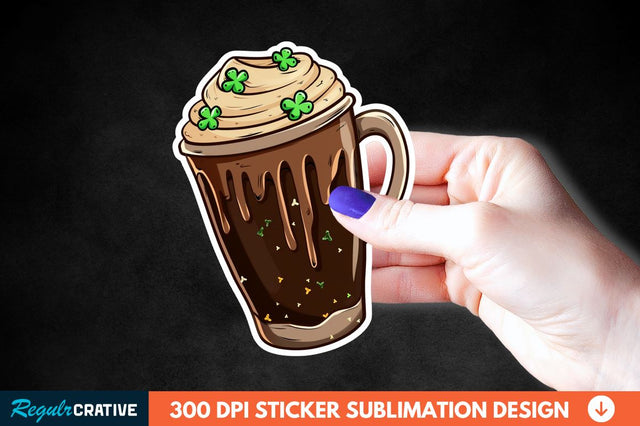 Chocolate Milk Coffee Cup Sticker Clipart Sublimation Regulrcrative 