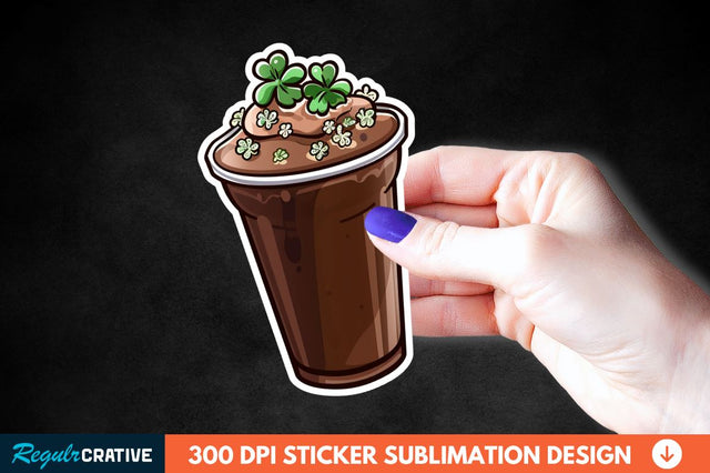 Chocolate Milk Coffee Cup Sticker Clipart Sublimation Regulrcrative 
