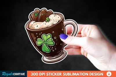 Chocolate Milk Coffee Cup Sticker Clipart Sublimation Regulrcrative 