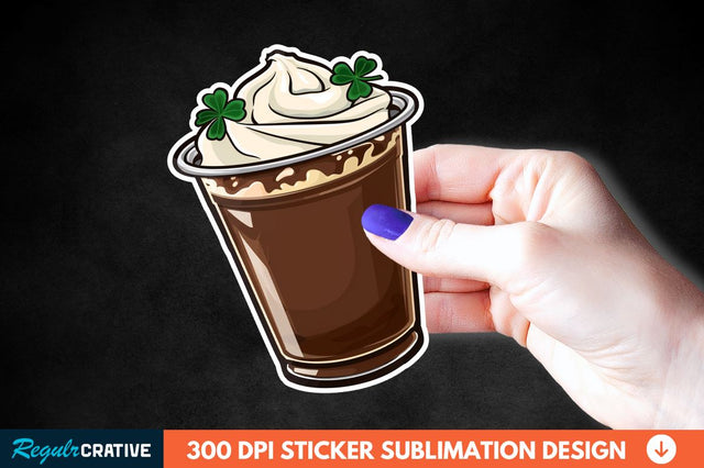 Chocolate Milk Coffee Cup Sticker Clipart Sublimation Regulrcrative 